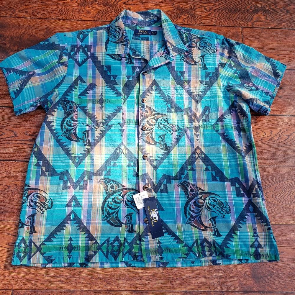 Polo Ralph Lauren Tribal Print Button Up XL